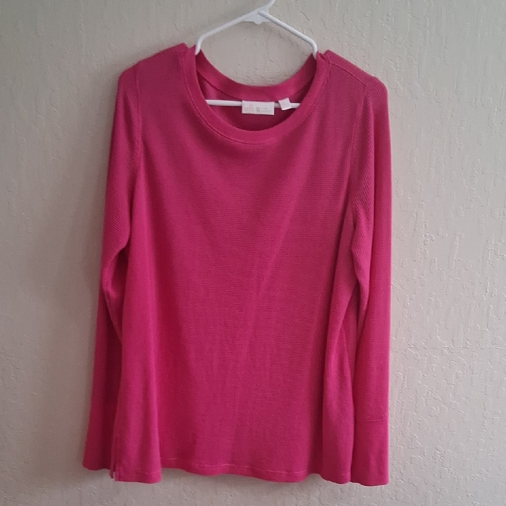 Belle by Kim Gravel Fuchsia Long Sleeve Tee